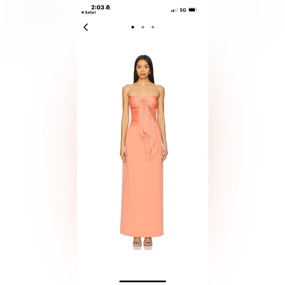 AMUR Diana Gown in Peach Sky